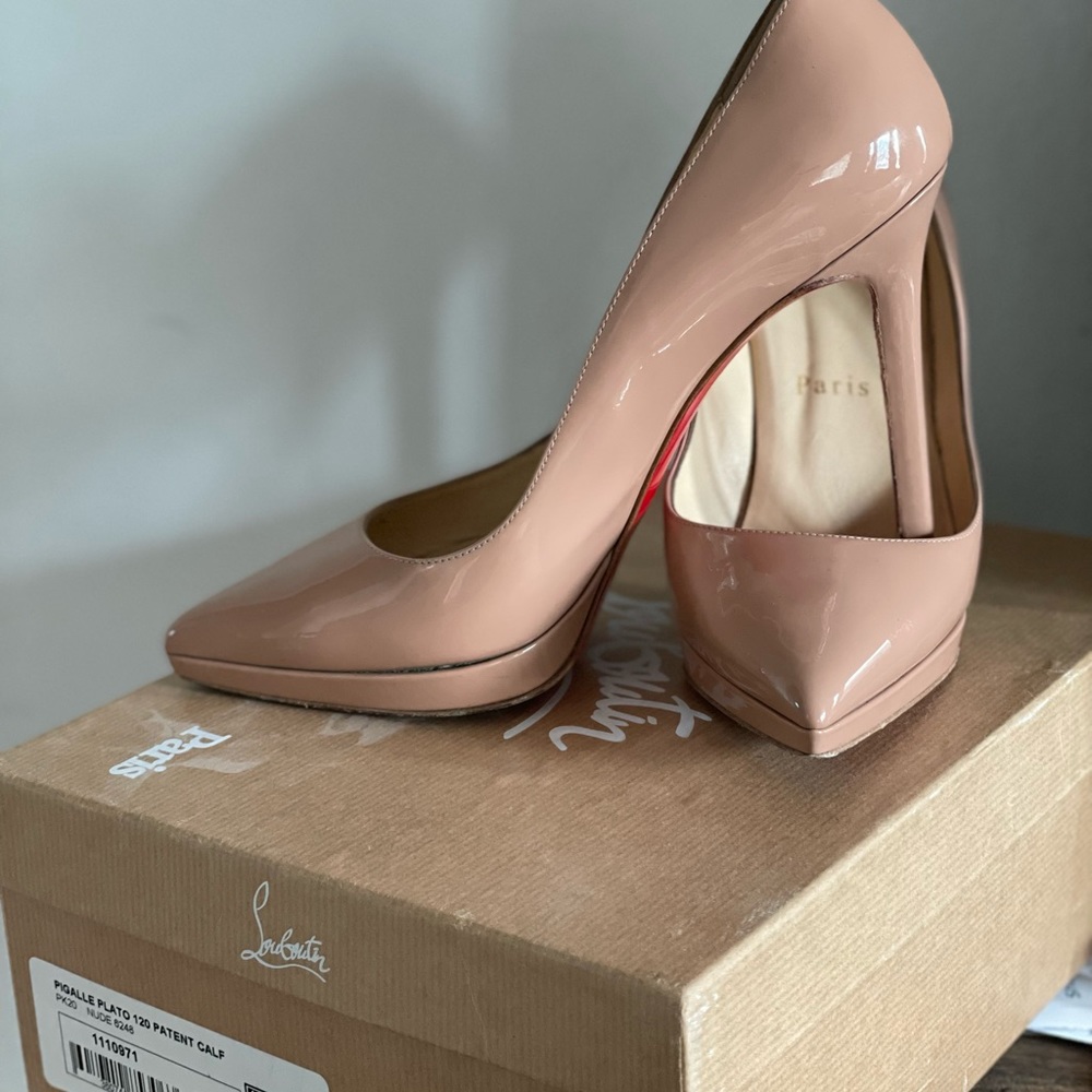 Christian Louboutin Pigalle Plato 120mm nude
